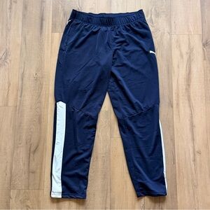 Puma Kids Navy and White Joggers